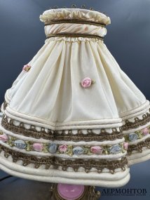Лампа с птичками и цветами. Фарфор, бронза, Sèvres, Франция, конец 19 века