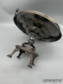 Блюдо для сервировки с маскаронами. Металл, серебрение, Bridgeport Silver Co., США, начало 20 века