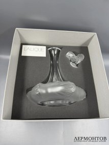 Декантер с пробкой-цветком. Хрусталь, Lalique, Франция, 20 век
