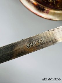 Крюшонница «Охота на кабана» с половником и 5 бокалами. Металл, стекло, WMF, Германия, конец 19 — начало 20 века