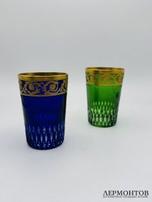Стакан «Thistle Gold». Цветной хрусталь, Saint-Louis, Франция