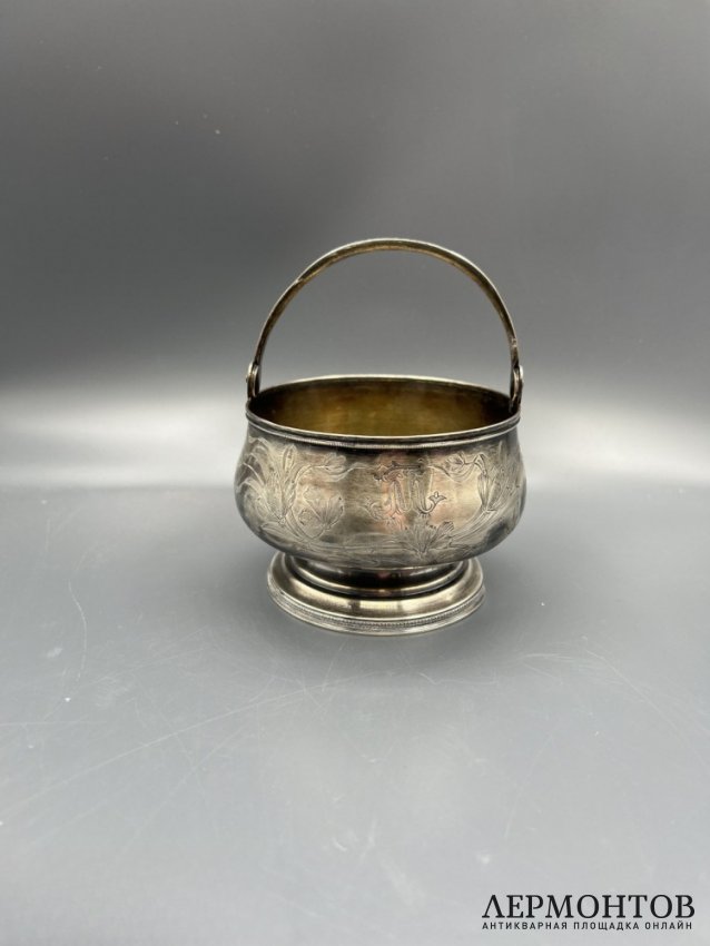 Конфетница в стиле модерн. Серебро 84 пробы, Россия, 1899–1908 годы