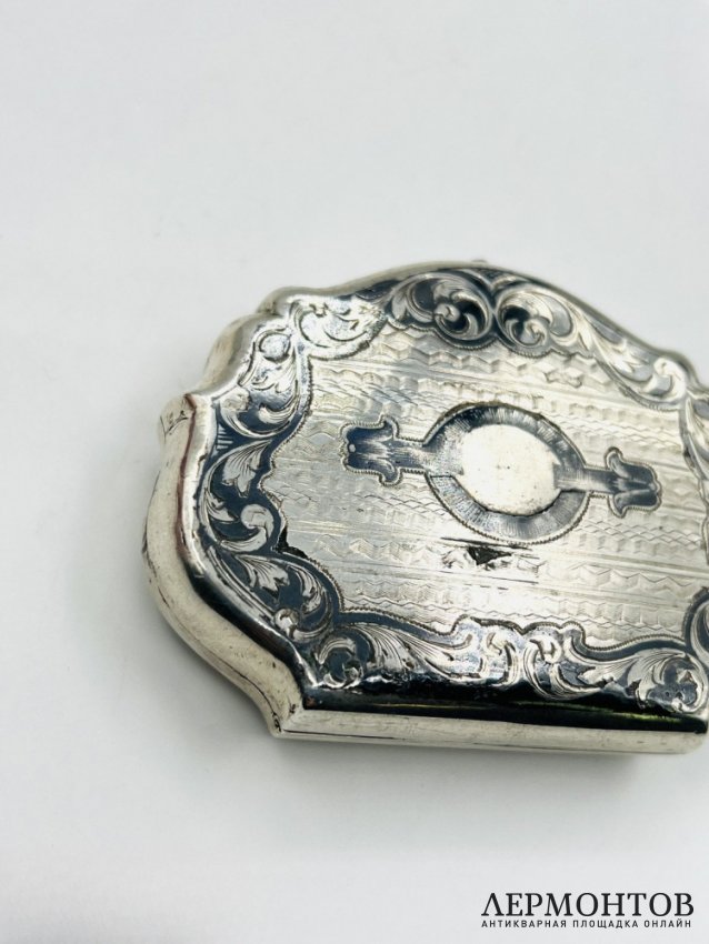 Кошелёк с черневым орнаментом. Серебро 84 пробы, М. Парамонов, Россия, 1862 год