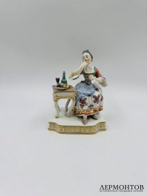 Статуэтка «Аллегория вкуса» из серии «Пять чувств». Фарфор, роспись, Meissen, автор м