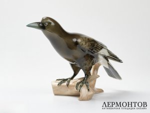 Статуэтка «Грач». Фарфор, Royal Dux, Чехословакия