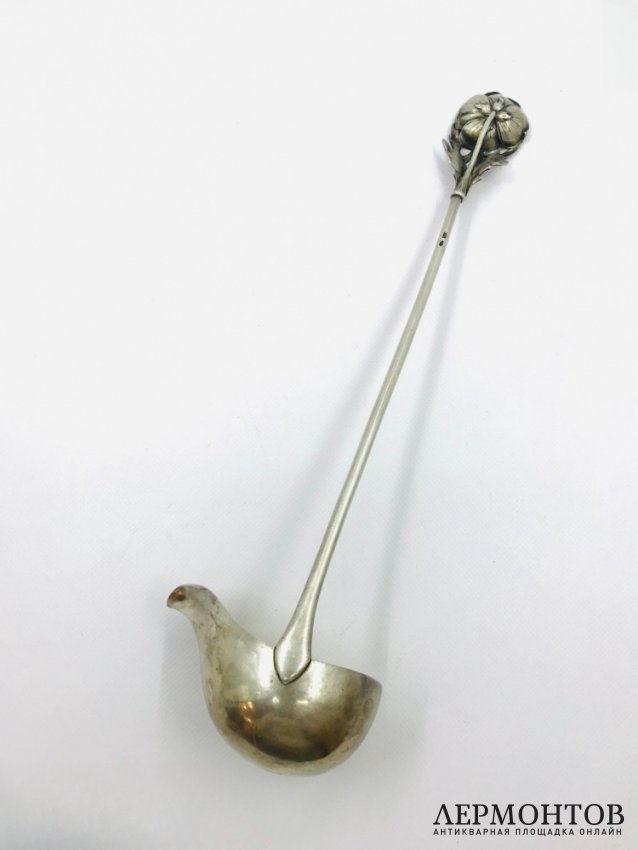 Ложка для крюшона. Серебро 84 пробы, П. Овчинников, Россия, 1899–1908 годы