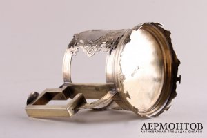 Подстаканник в русском стиле. Серебро 84 пробы, эмаль, золочение. Россия, 1888 г.