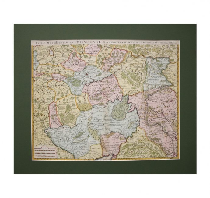 Карта центральной части Российской империи. Лисль, Мортье. Амстердам, 1742 год.