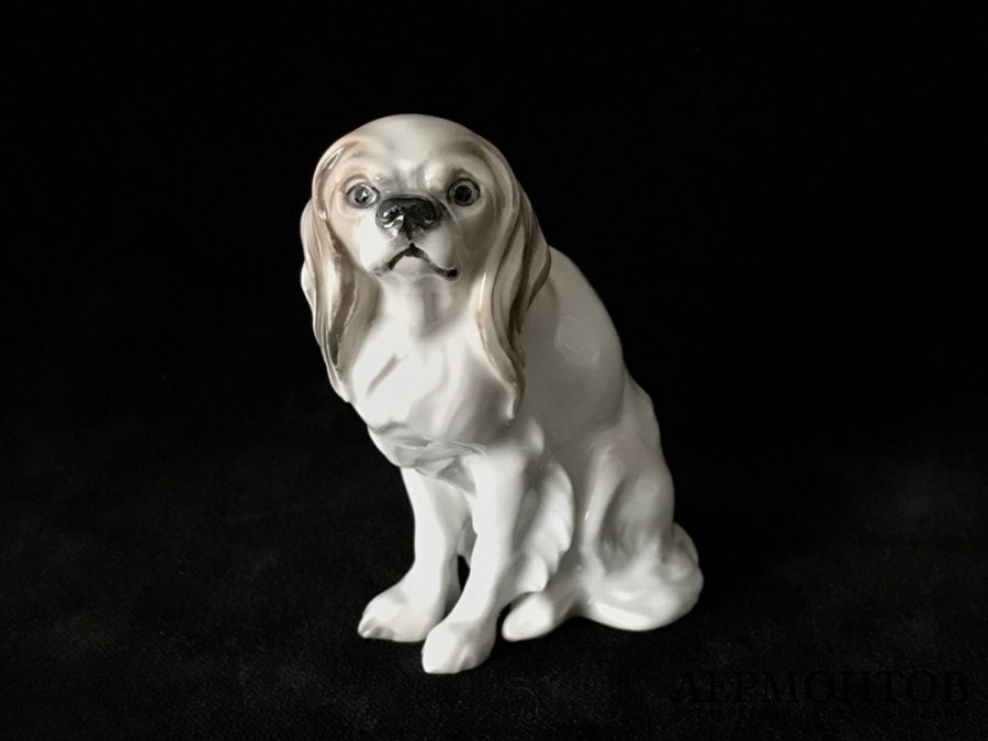 Статуэтка «Кавалер-кинг-чарльз-спаниель». Фарфор, Rosenthal, Германия, 1927 год