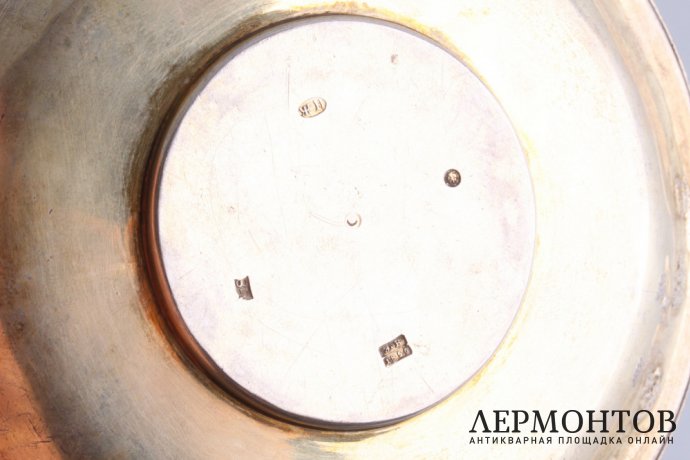 Чайная пара. Жолпин Николай. Серебро 84 пробы. Россия, Санкт-Петербург, 1856 год.